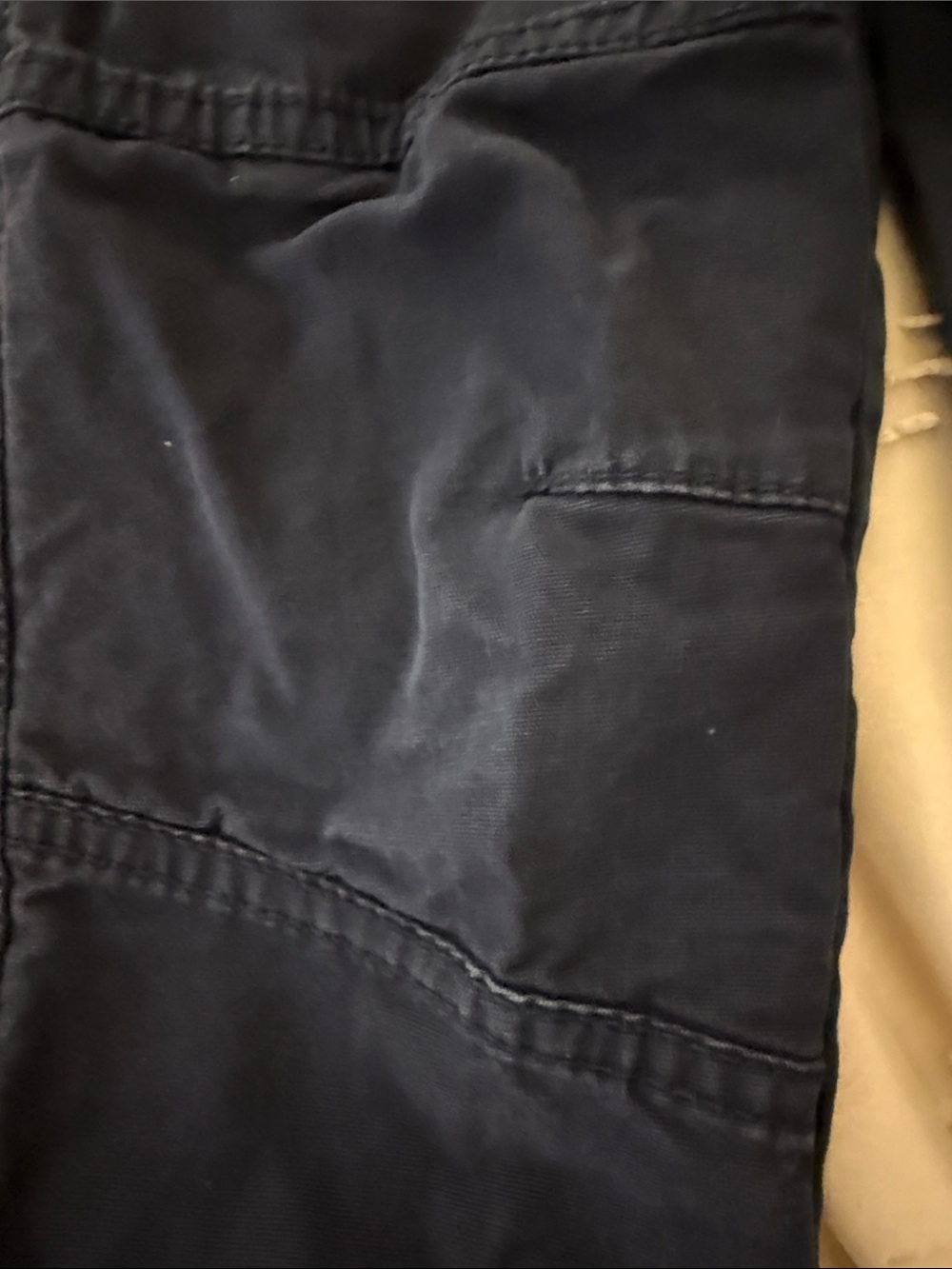 Navy Draw String Pants with Zipper Pockets - Picture 7 of 8